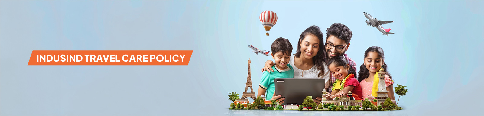 IndusInd Travel Care Policy banner